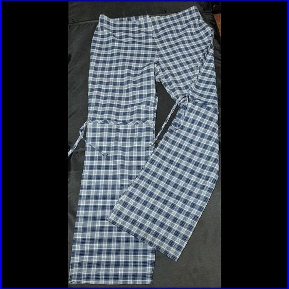 32 x 30 Vintage Rave 4 Real Blue Plaid Pants